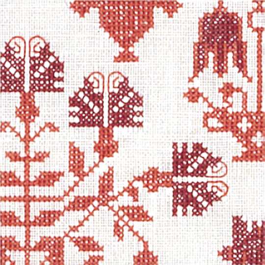Thea Gouverneur Since 1959® Antique Red Flower Sampler Counted Cross Stitch Kit
